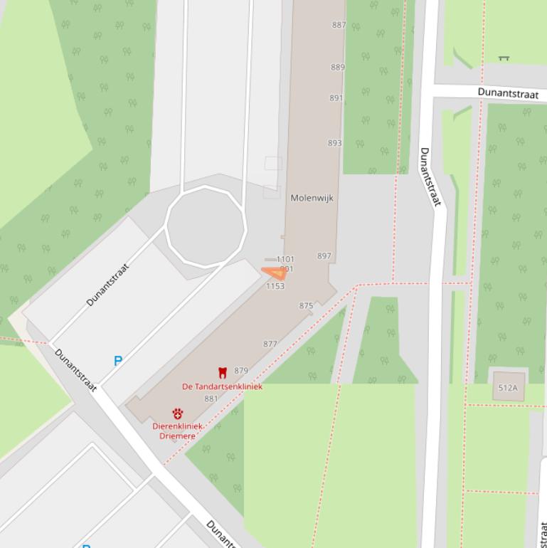 Kaart van postcodegebied 2713TK.