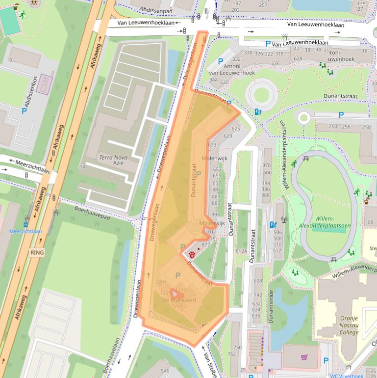 Kaart van postcodegebied 2713TP.