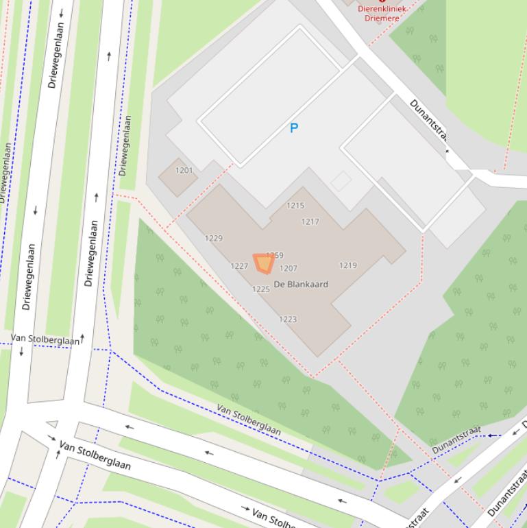 Kaart van postcodegebied 2713TR.