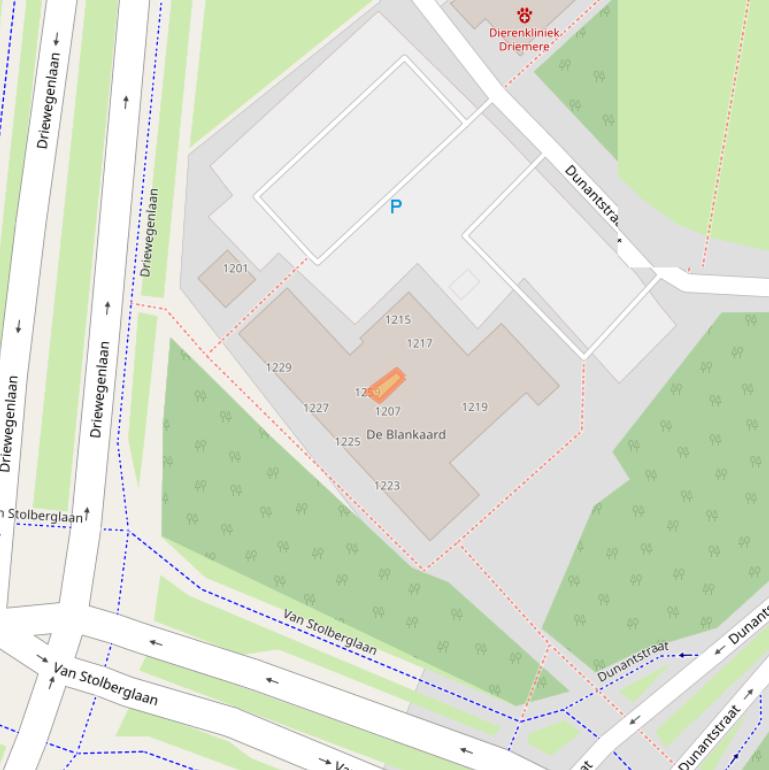 Kaart van postcodegebied 2713TS.