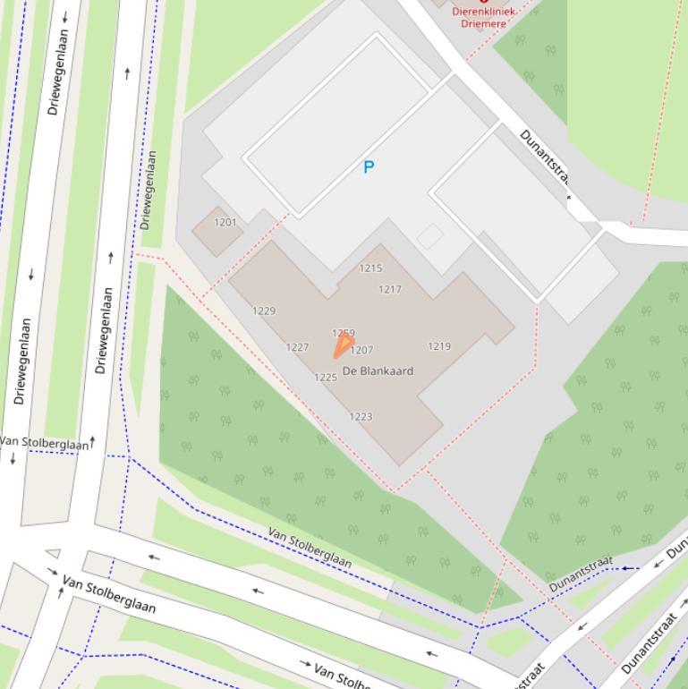 Kaart van postcodegebied 2713TW.