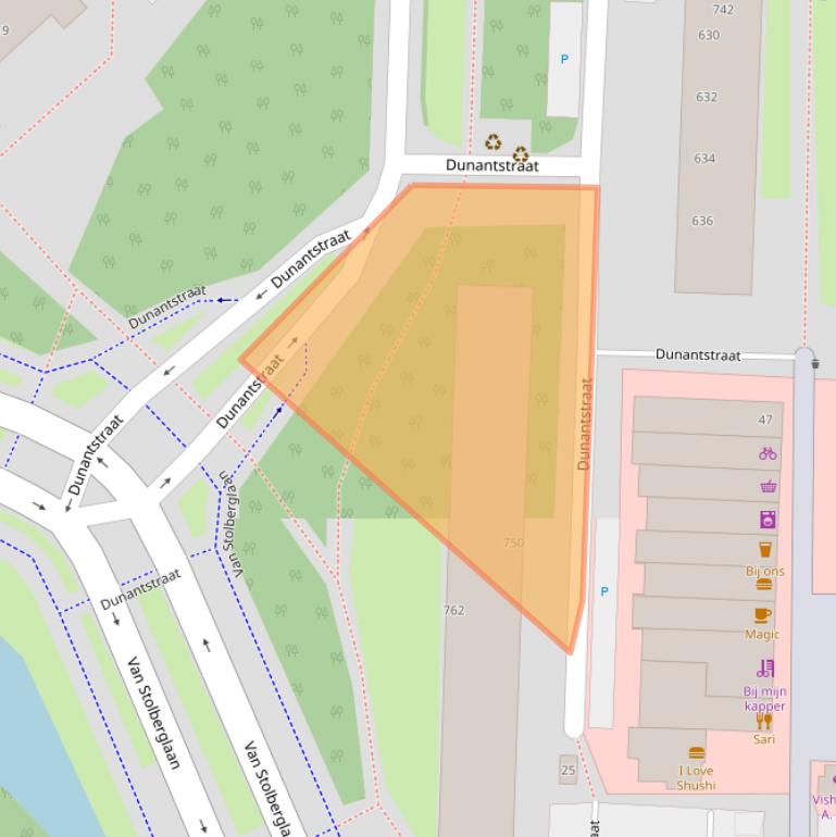 Kaart van postcodegebied 2713XH.