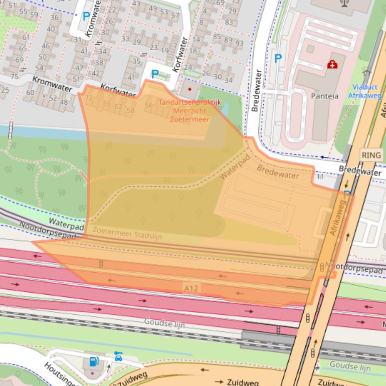 Kaart van postcodegebied 2715AC.