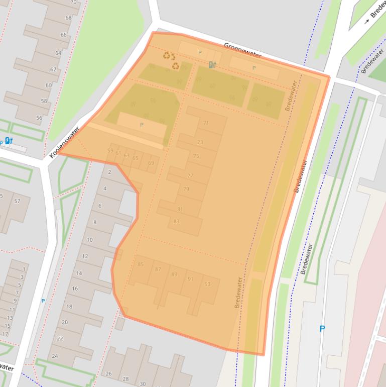 Kaart van postcodegebied 2715AG.