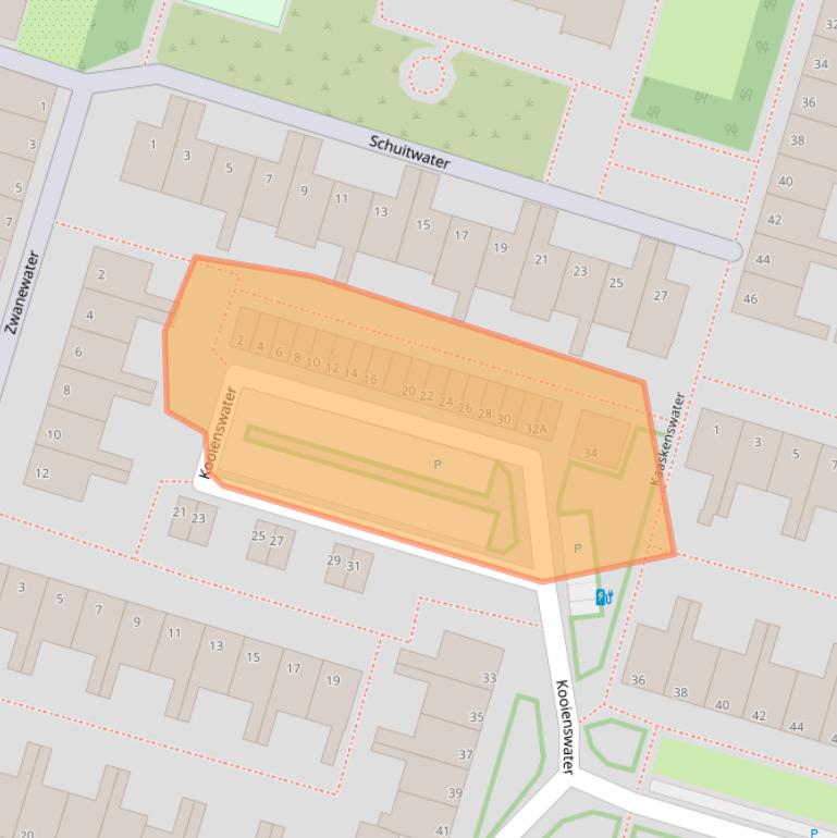 Kaart van postcodegebied 2715AH.