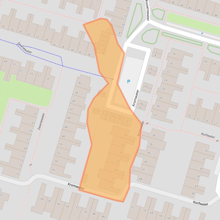 Kaart van postcodegebied 2715AK.