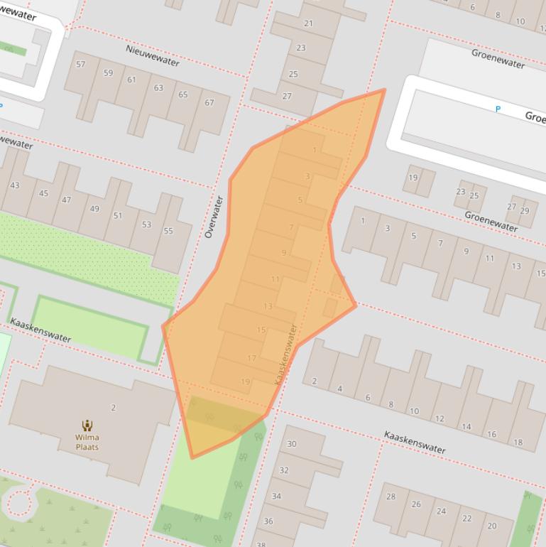 Kaart van postcodegebied 2715AM.