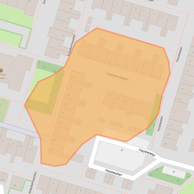 Kaart van postcodegebied 2715AN.