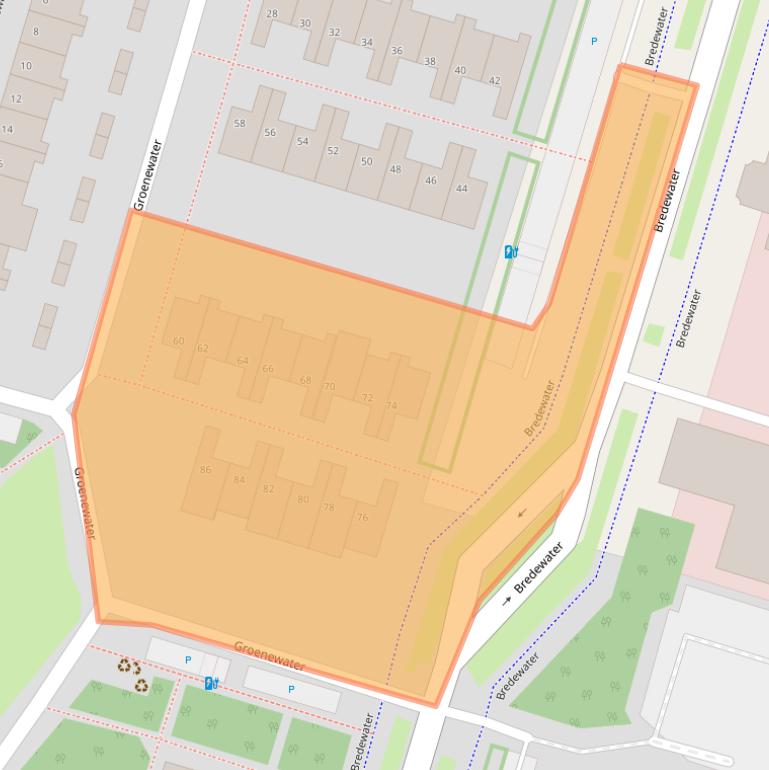 Kaart van postcodegebied 2715AT.