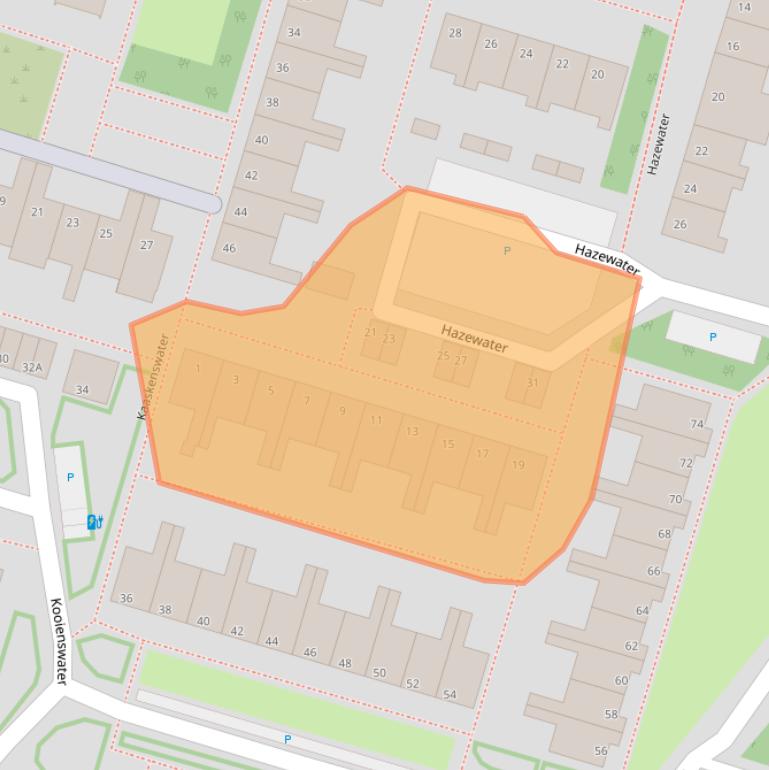Kaart van postcodegebied 2715AV.