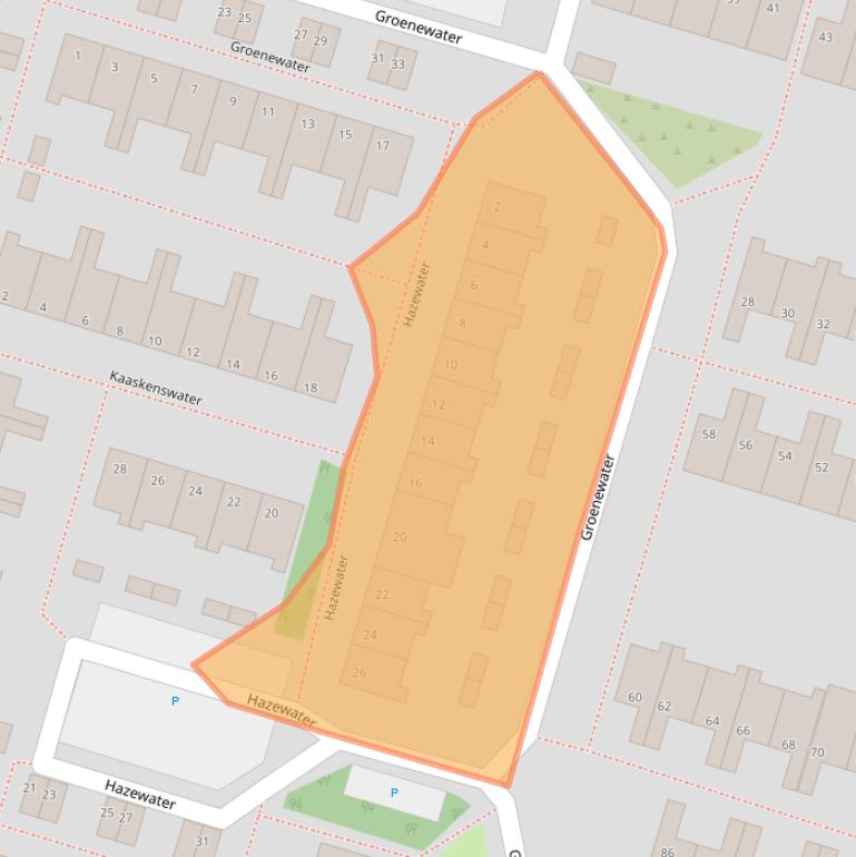 Kaart van postcodegebied 2715AW.