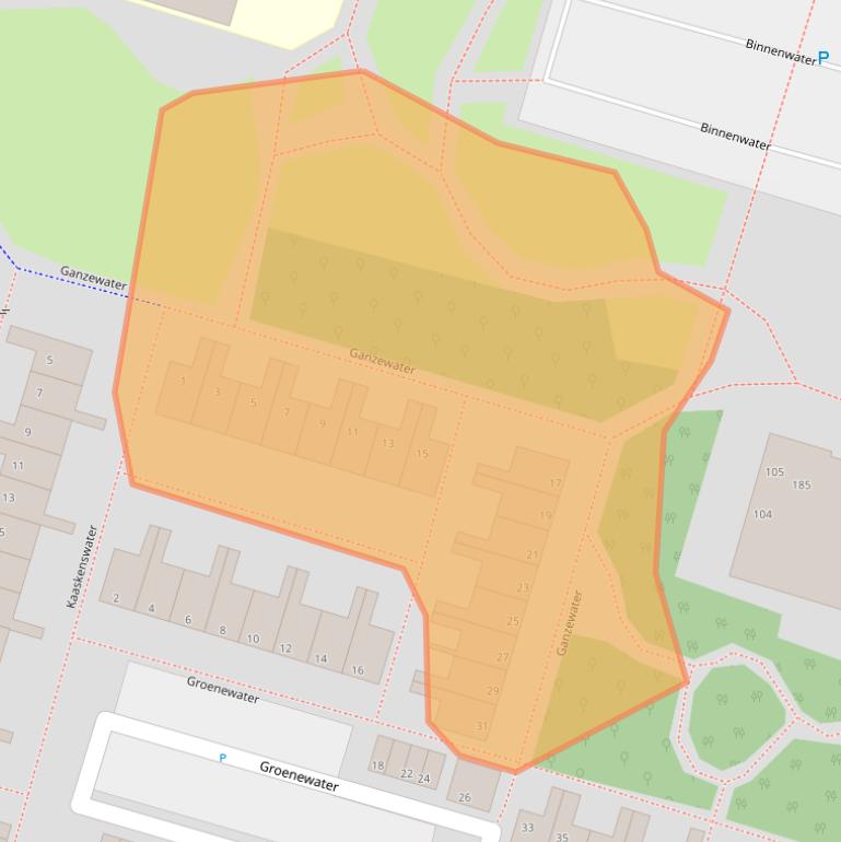 Kaart van postcodegebied 2715AX.