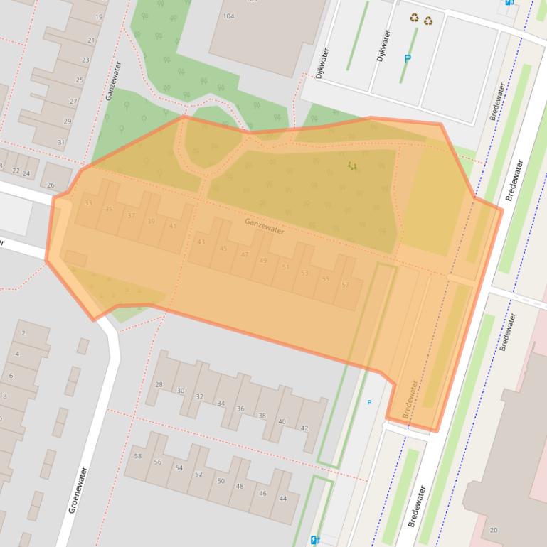 Kaart van postcodegebied 2715AZ.