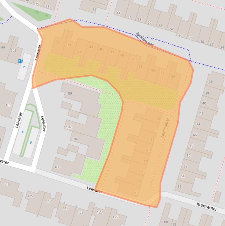 Kaart van postcodegebied 2715BH.