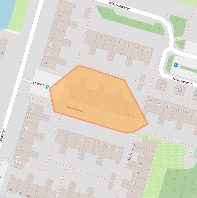 Kaart van postcodegebied 2715BN.