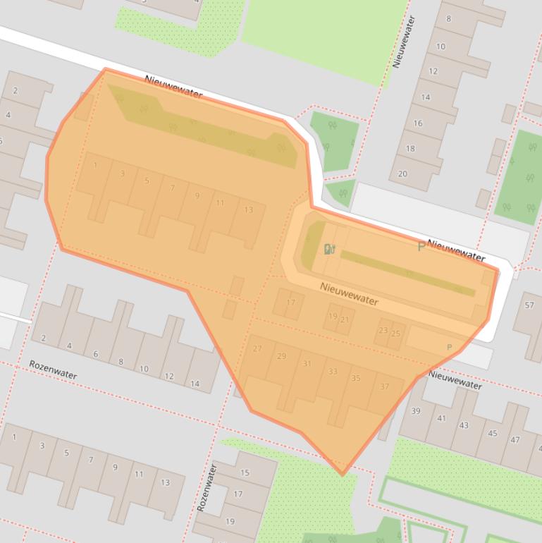 Kaart van postcodegebied 2715BP.