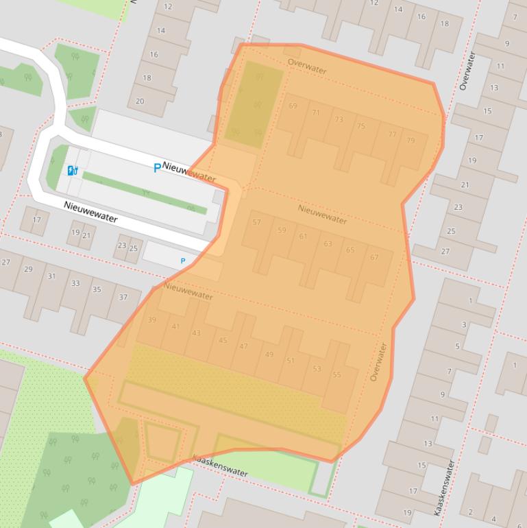 Kaart van postcodegebied 2715BR.