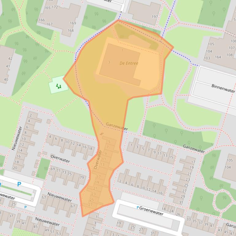 Kaart van postcodegebied 2715BT.