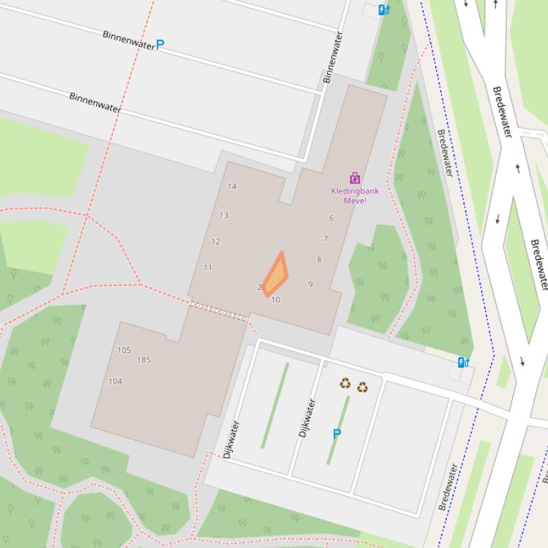 Kaart van postcodegebied 2715EB.