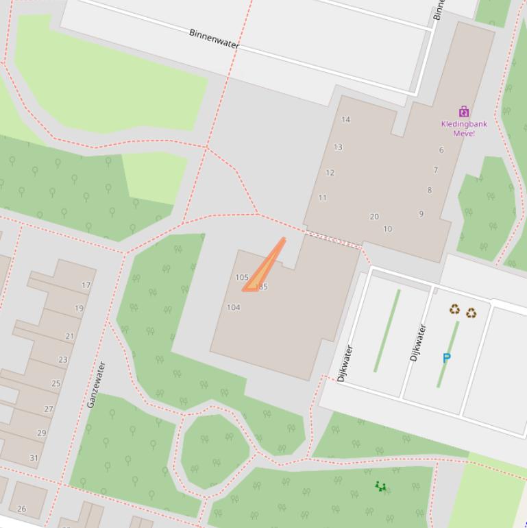 Kaart van postcodegebied 2715EH.