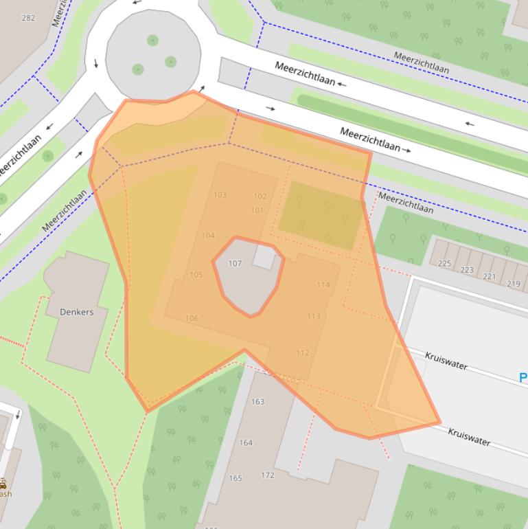 Kaart van postcodegebied 2715EK.