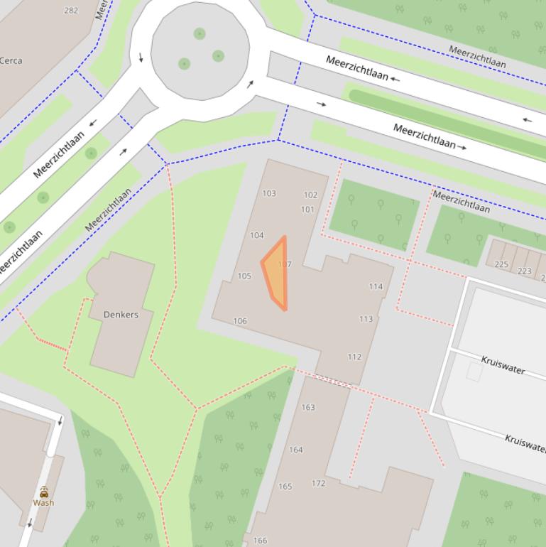 Kaart van postcodegebied 2715EM.