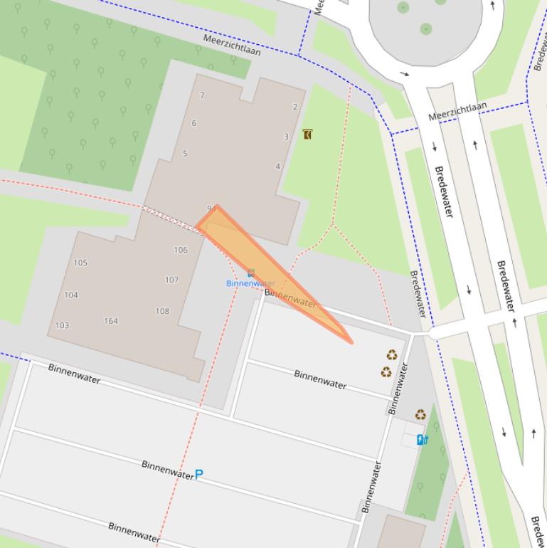 Kaart van postcodegebied 2715GE.