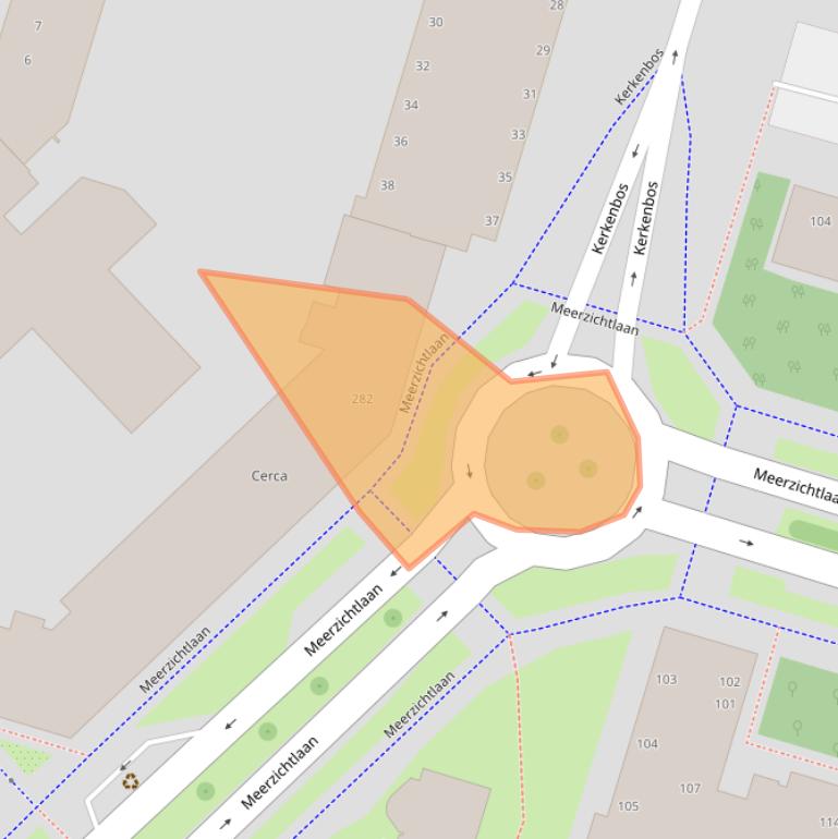 Kaart van postcodegebied 2715HC.