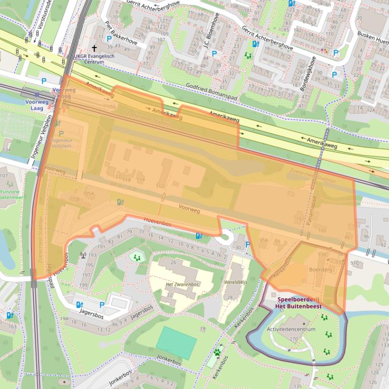Kaart van postcodegebied 2715NG.