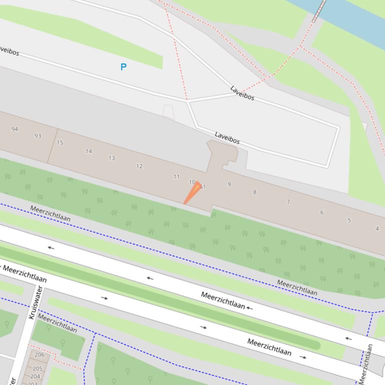 Kaart van postcodegebied 2715RB.