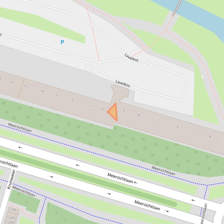 Kaart van postcodegebied 2715RC.