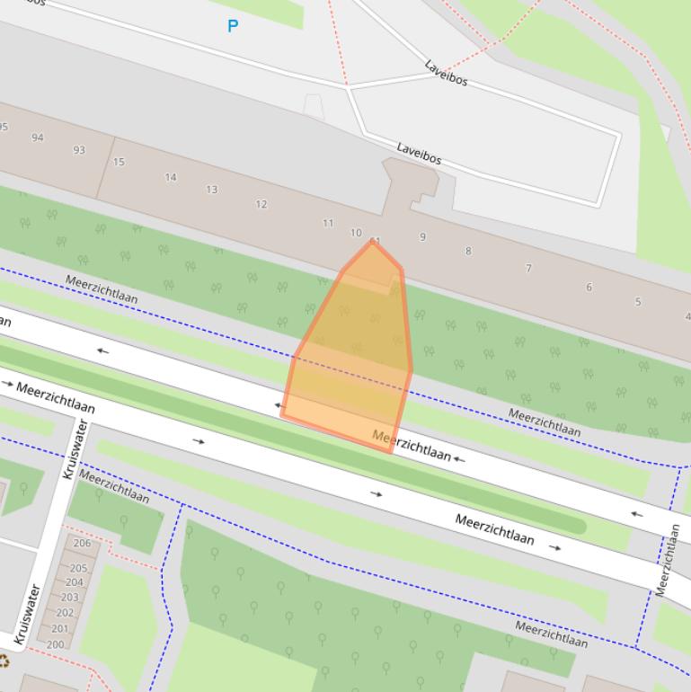 Kaart van postcodegebied 2715RE.