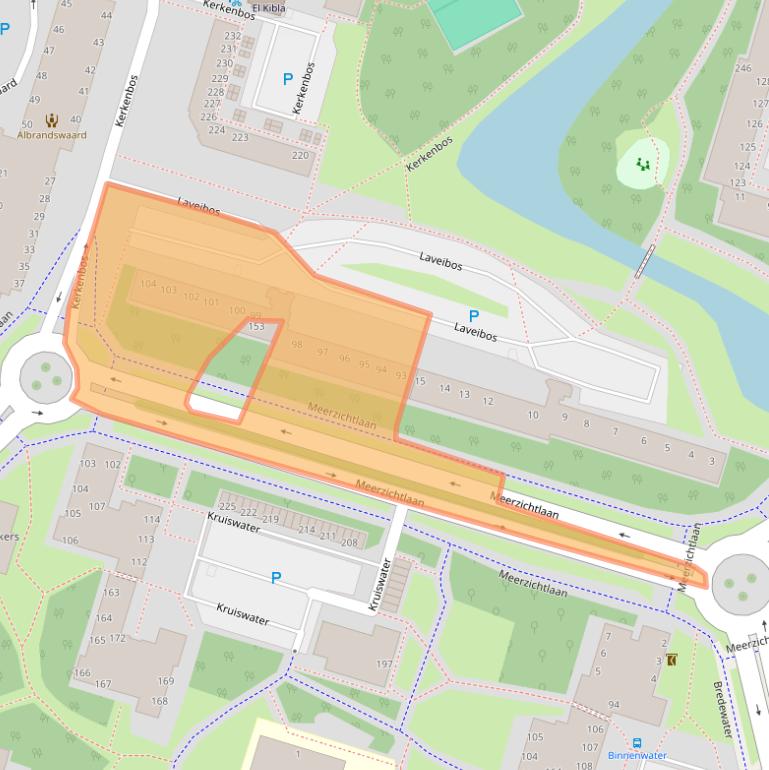 Kaart van postcodegebied 2715RG.