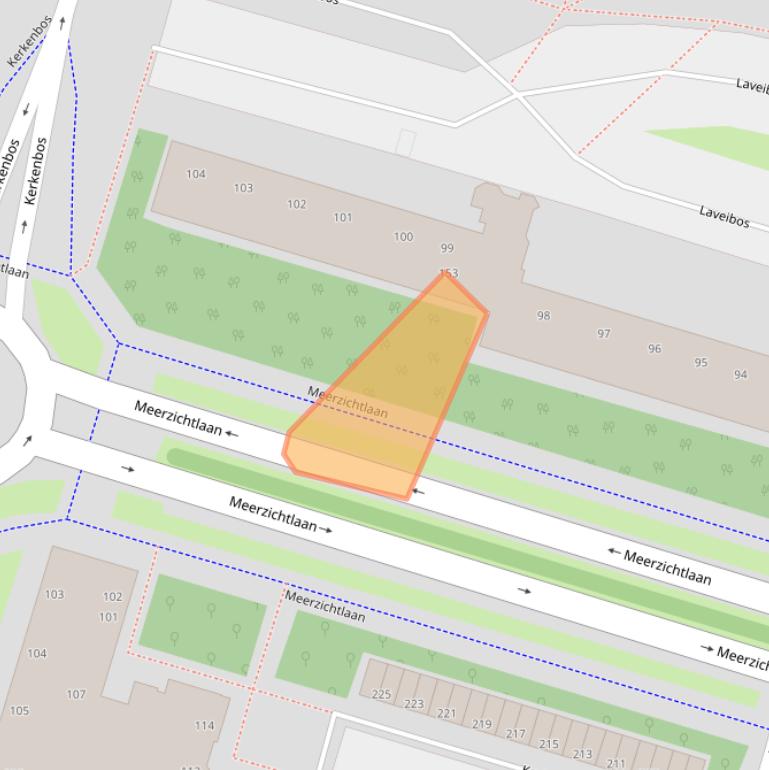 Kaart van postcodegebied 2715RH.