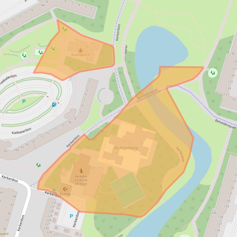 Kaart van postcodegebied 2715RP.