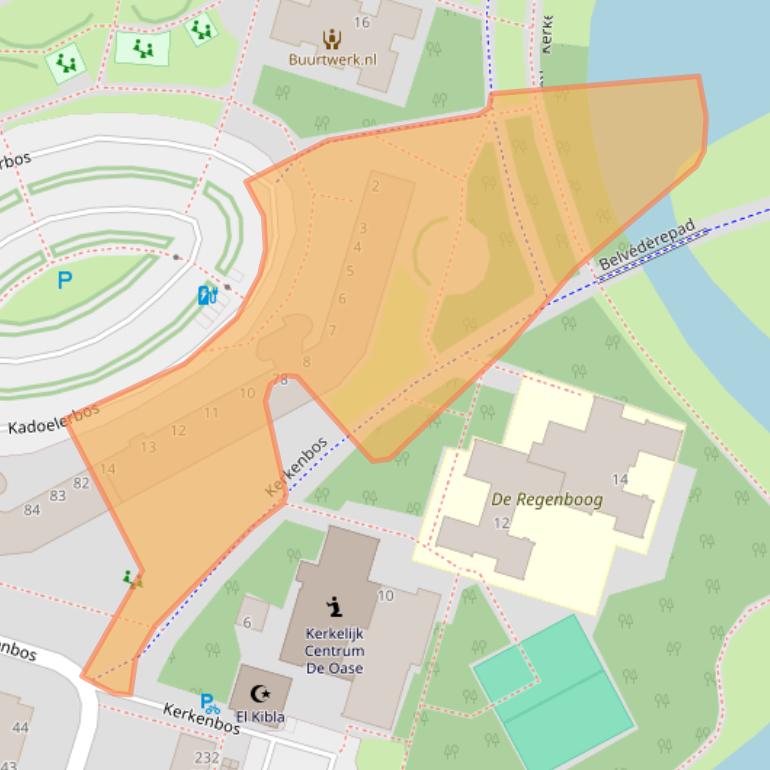 Kaart van postcodegebied 2715RW.