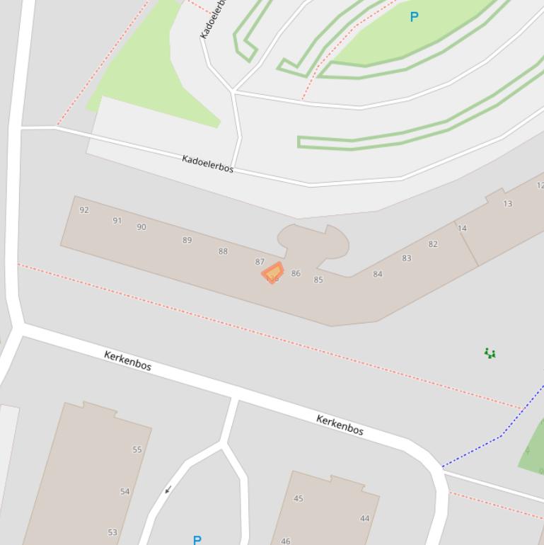 Kaart van postcodegebied 2715SE.