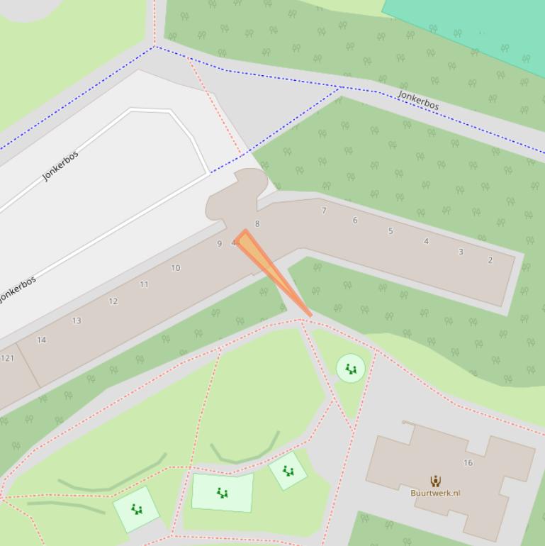 Kaart van postcodegebied 2715SL.