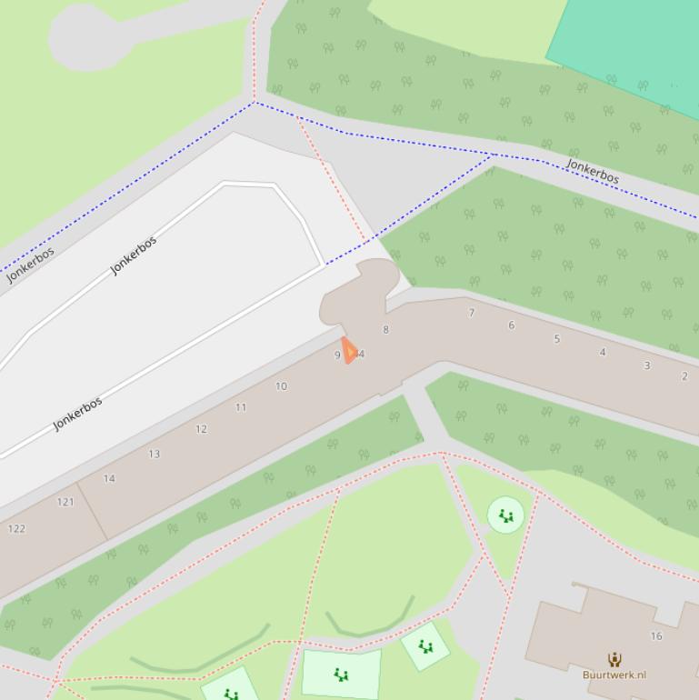 Kaart van postcodegebied 2715SN.