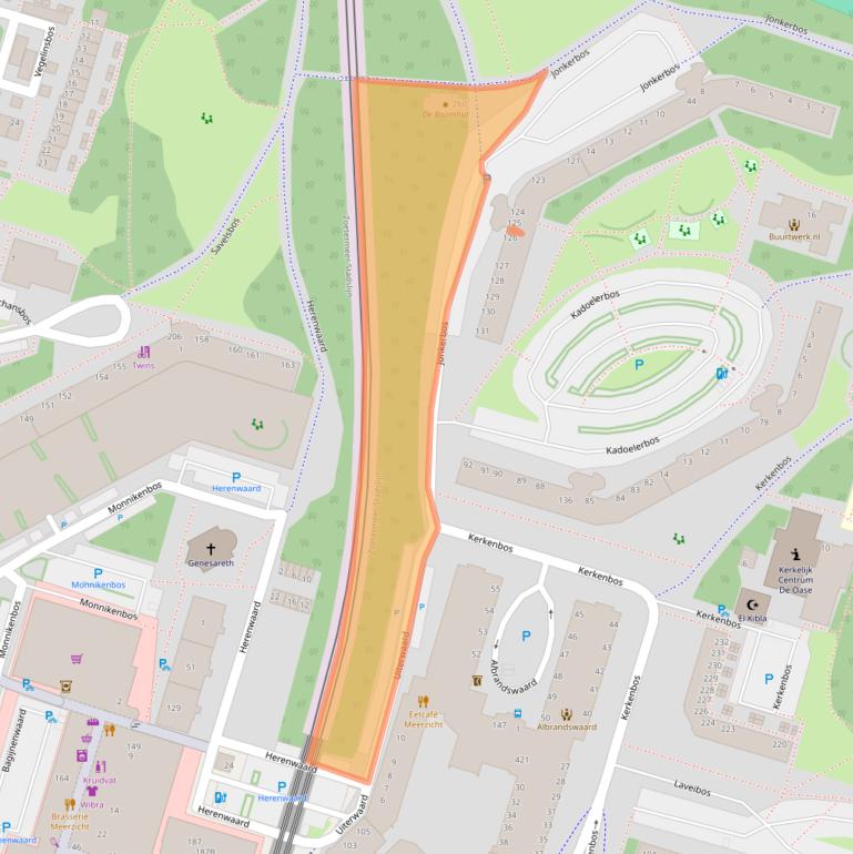 Kaart van postcodegebied 2715SZ.