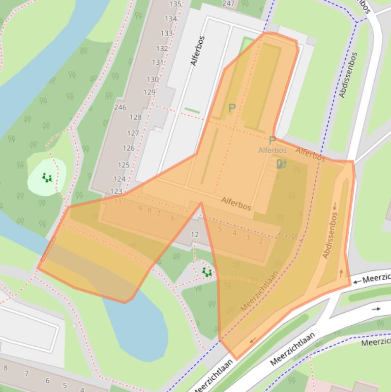 Kaart van postcodegebied 2715TA.