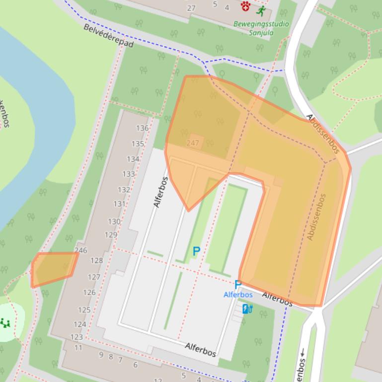 Kaart van postcodegebied 2715TN.