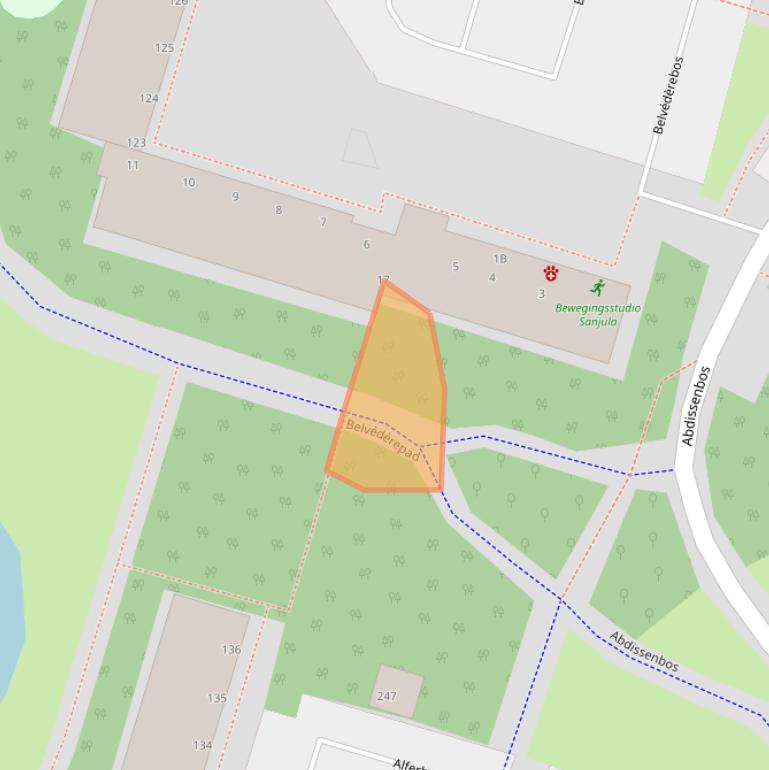 Kaart van postcodegebied 2715VG.