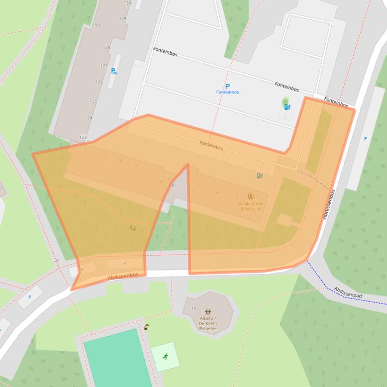 Kaart van postcodegebied 2715XB.