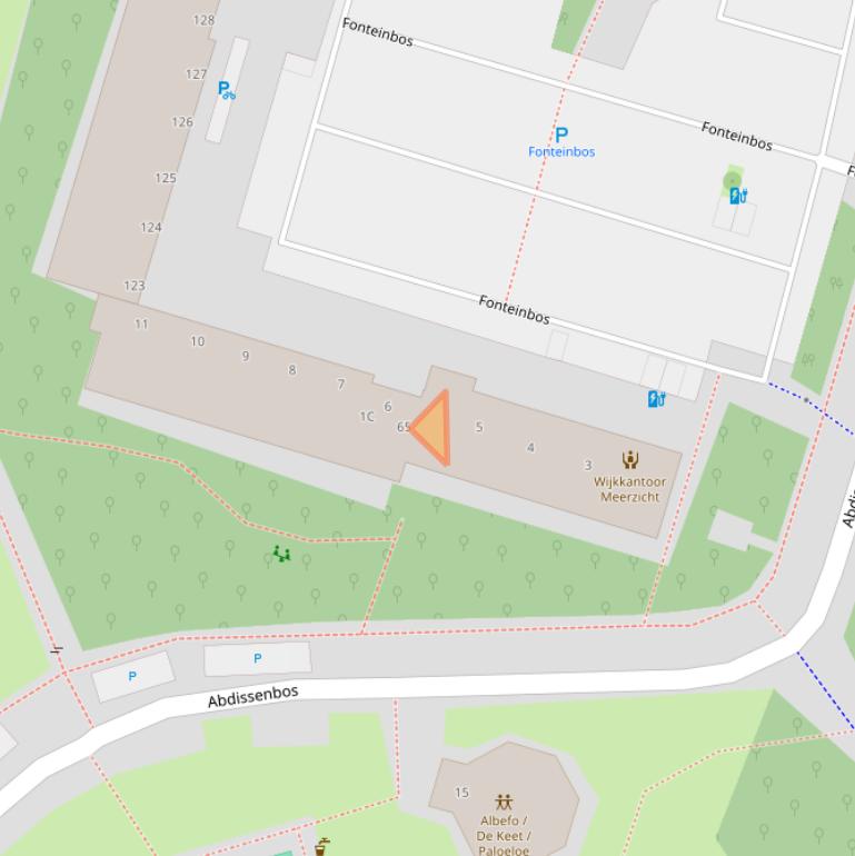 Kaart van postcodegebied 2715XG.