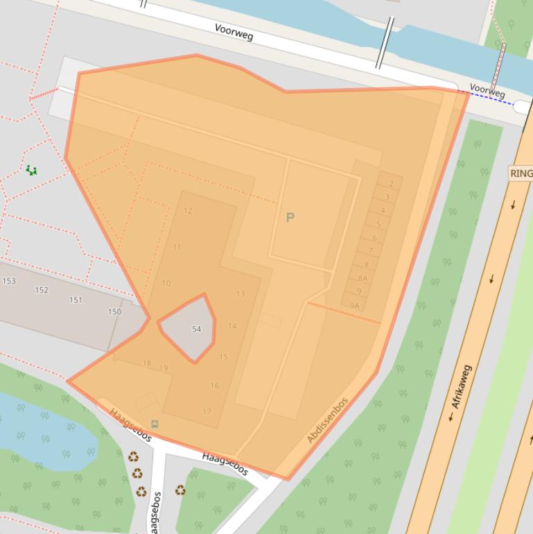 Kaart van postcodegebied 2715XN.