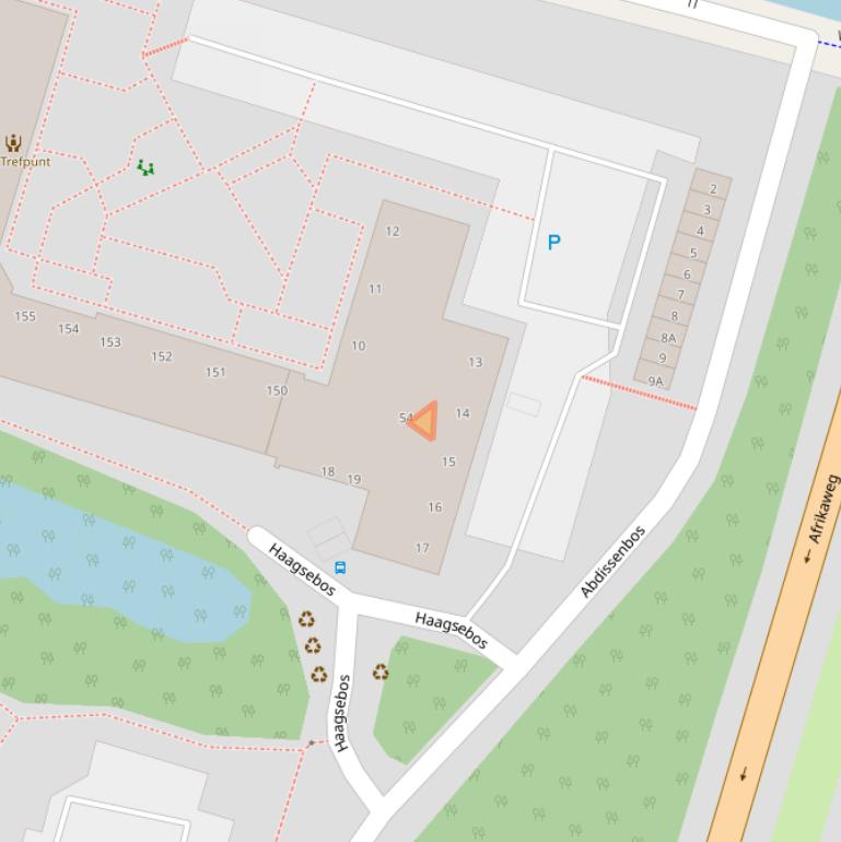 Kaart van postcodegebied 2715XR.