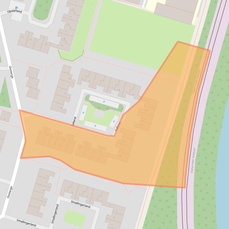 Kaart van postcodegebied 2716AK.