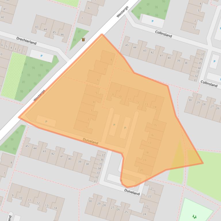 Kaart van postcodegebied 2716BL.