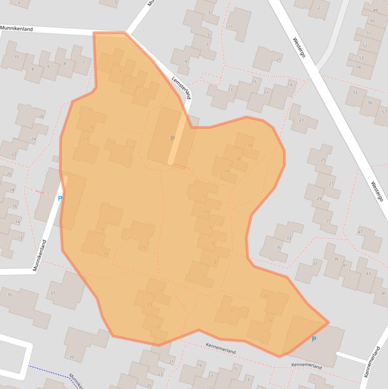 Kaart van postcodegebied 2716BT.